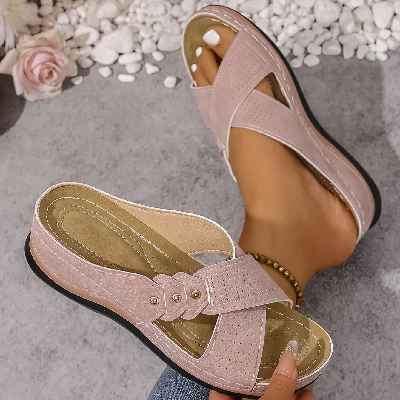 OrthoFlow | Stylish Orthopedic Wedge Sandals