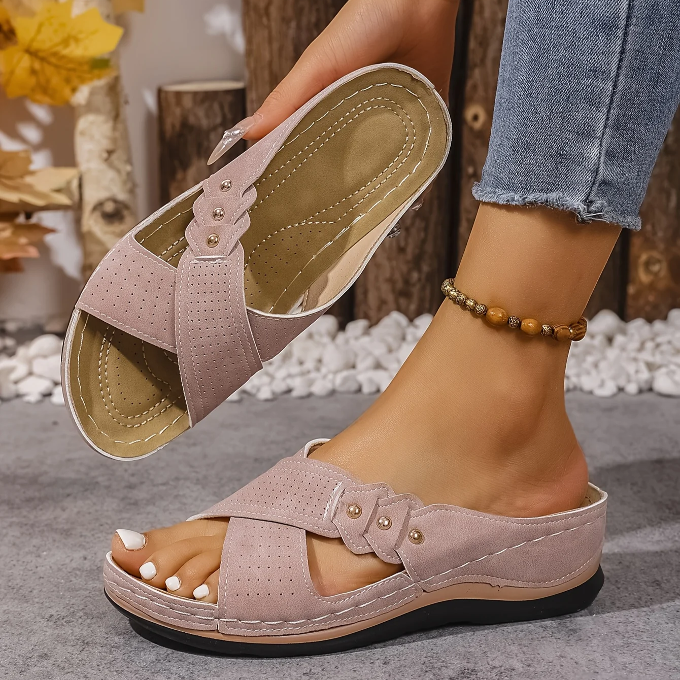 OrthoFlow | Stylish Orthopedic Wedge Sandals