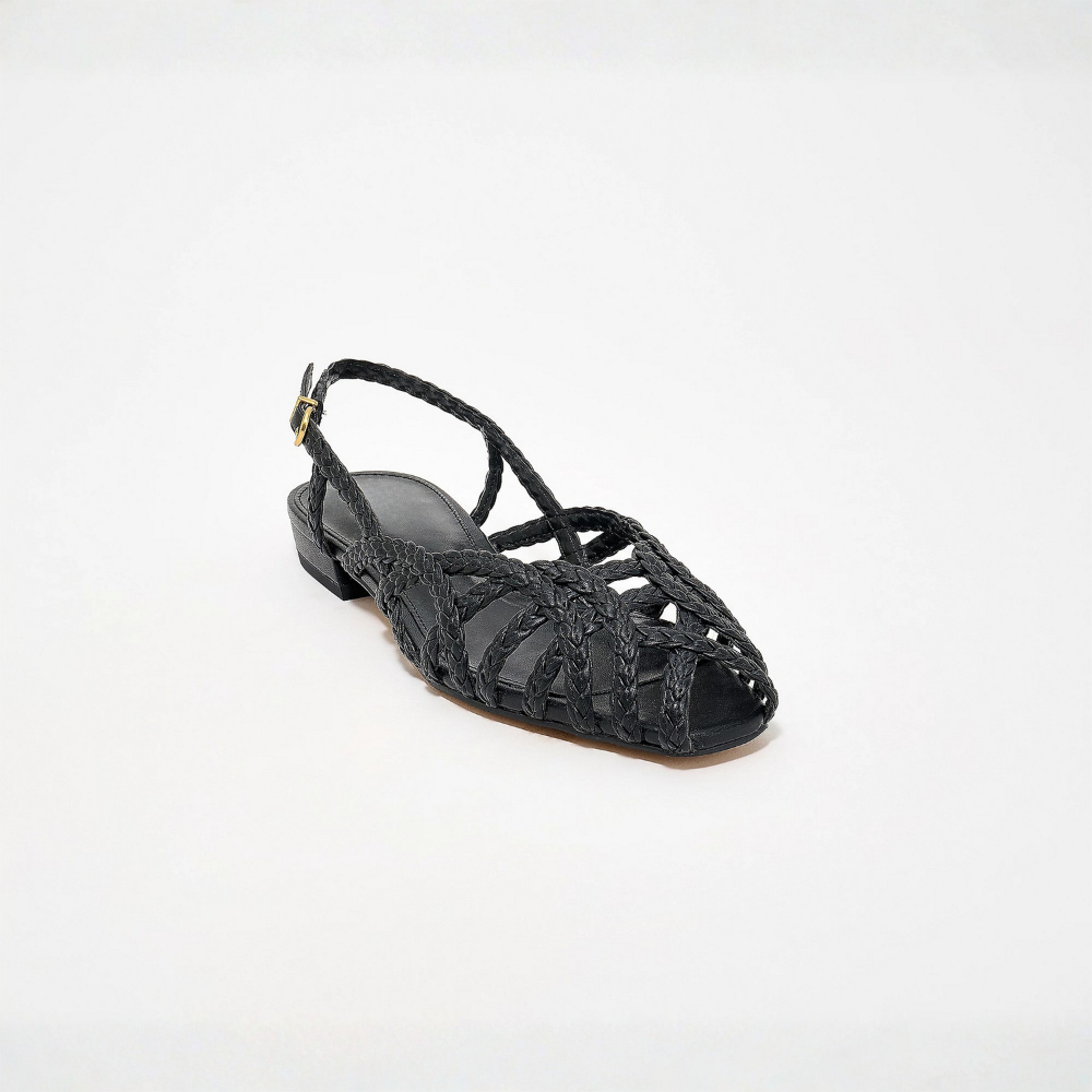 OrthoPath™ | Braided Leather Slingback Flats