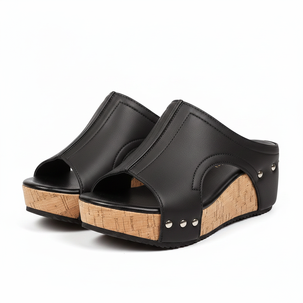 OrthoFlow™ | Studded Wedge Sandals