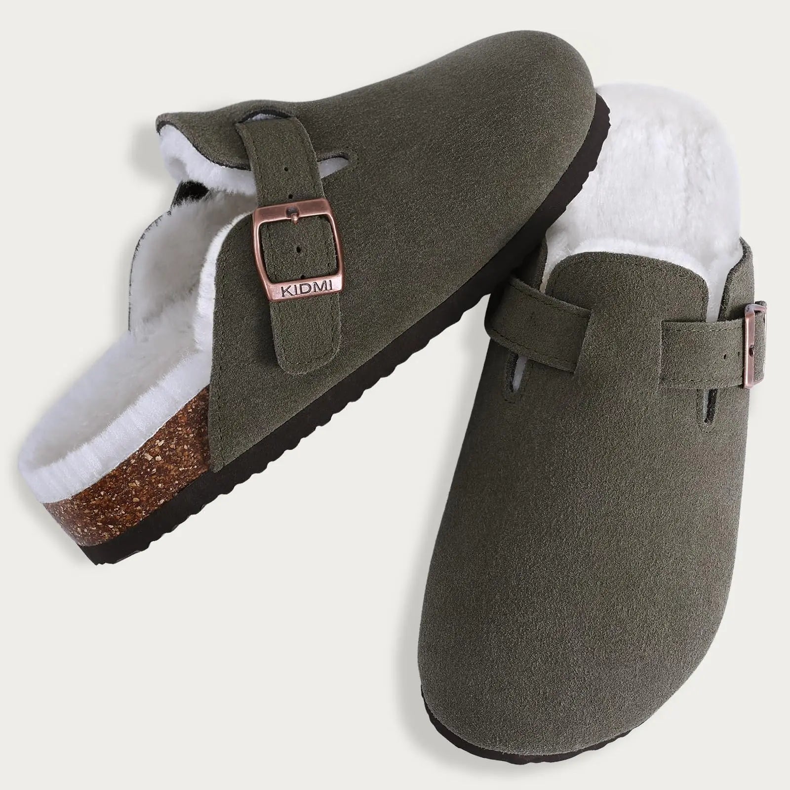 OrthoRest™ | Orthopaedic Indoor Suede Cork Fleece Footbed Clogs