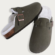 OrthoRest™ | Orthopaedic Indoor Suede Cork Fleece Footbed Clogs