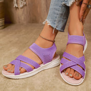 OrthoFlow™ | Stretch Knit Wedge Sandals