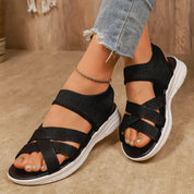 OrthoFlow™ | Stretch Knit Wedge Sandals