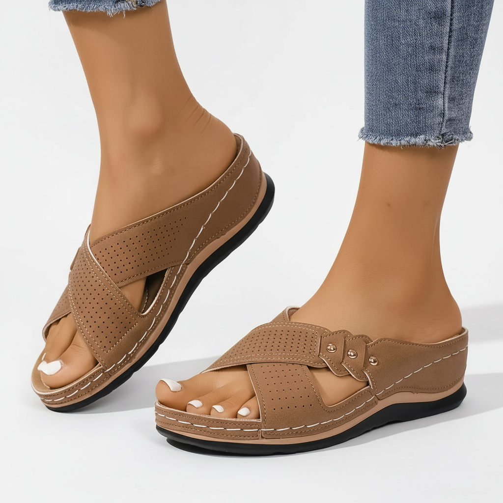 OrthoFlow | Stylish Orthopedic Wedge Sandals