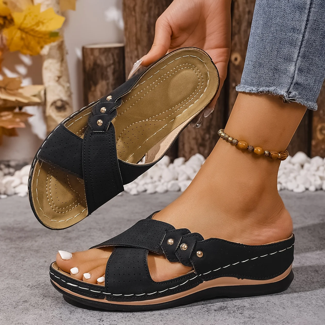 OrthoFlow | Stylish Orthopedic Wedge Sandals