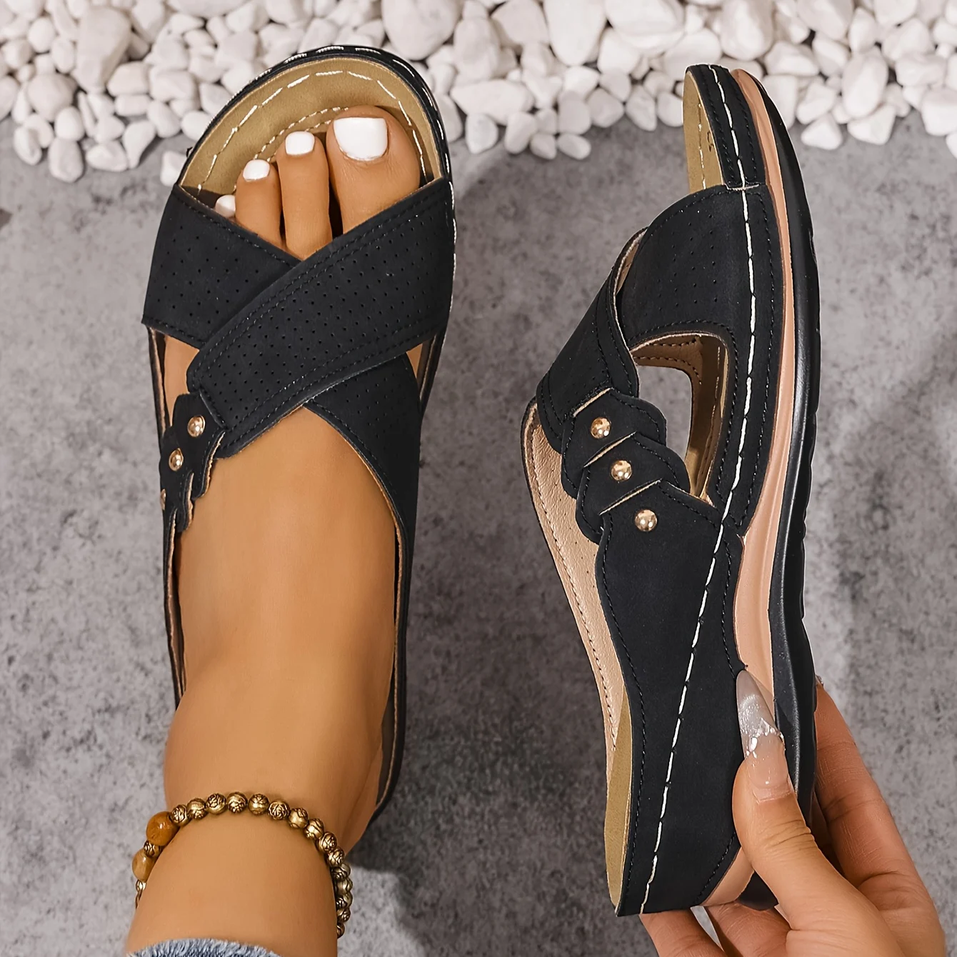 OrthoFlow | Stylish Orthopedic Wedge Sandals