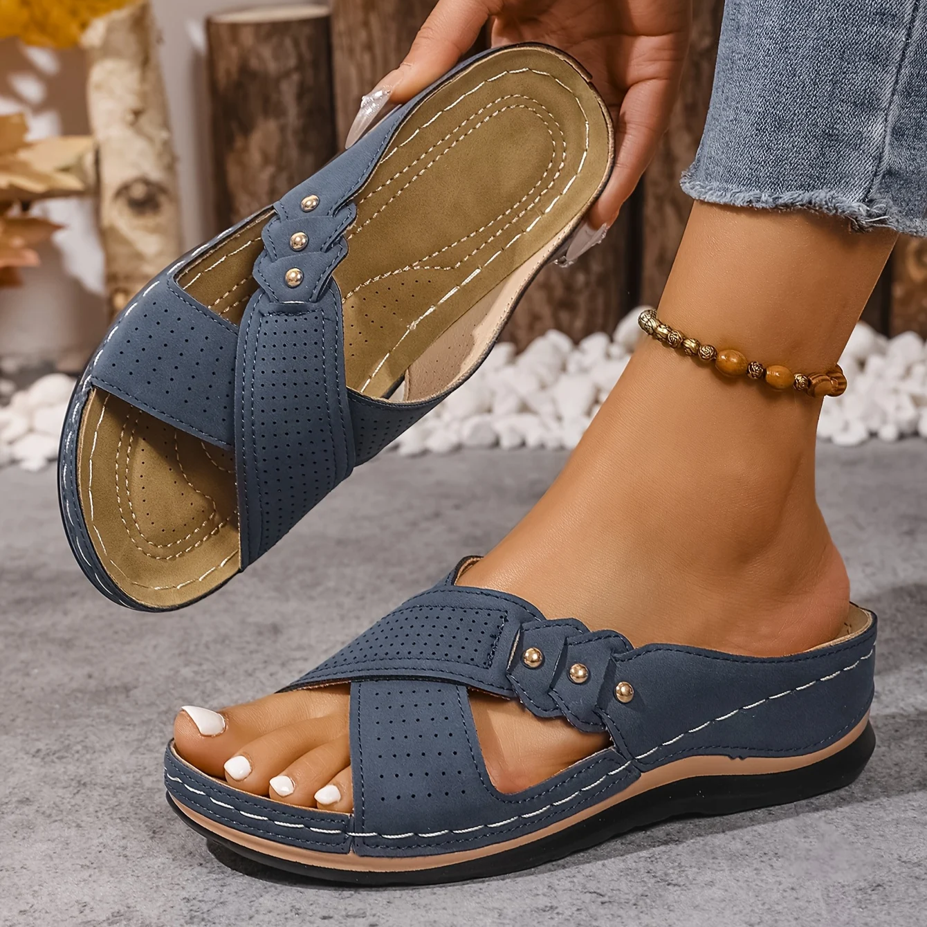 OrthoFlow | Stylish Orthopedic Wedge Sandals
